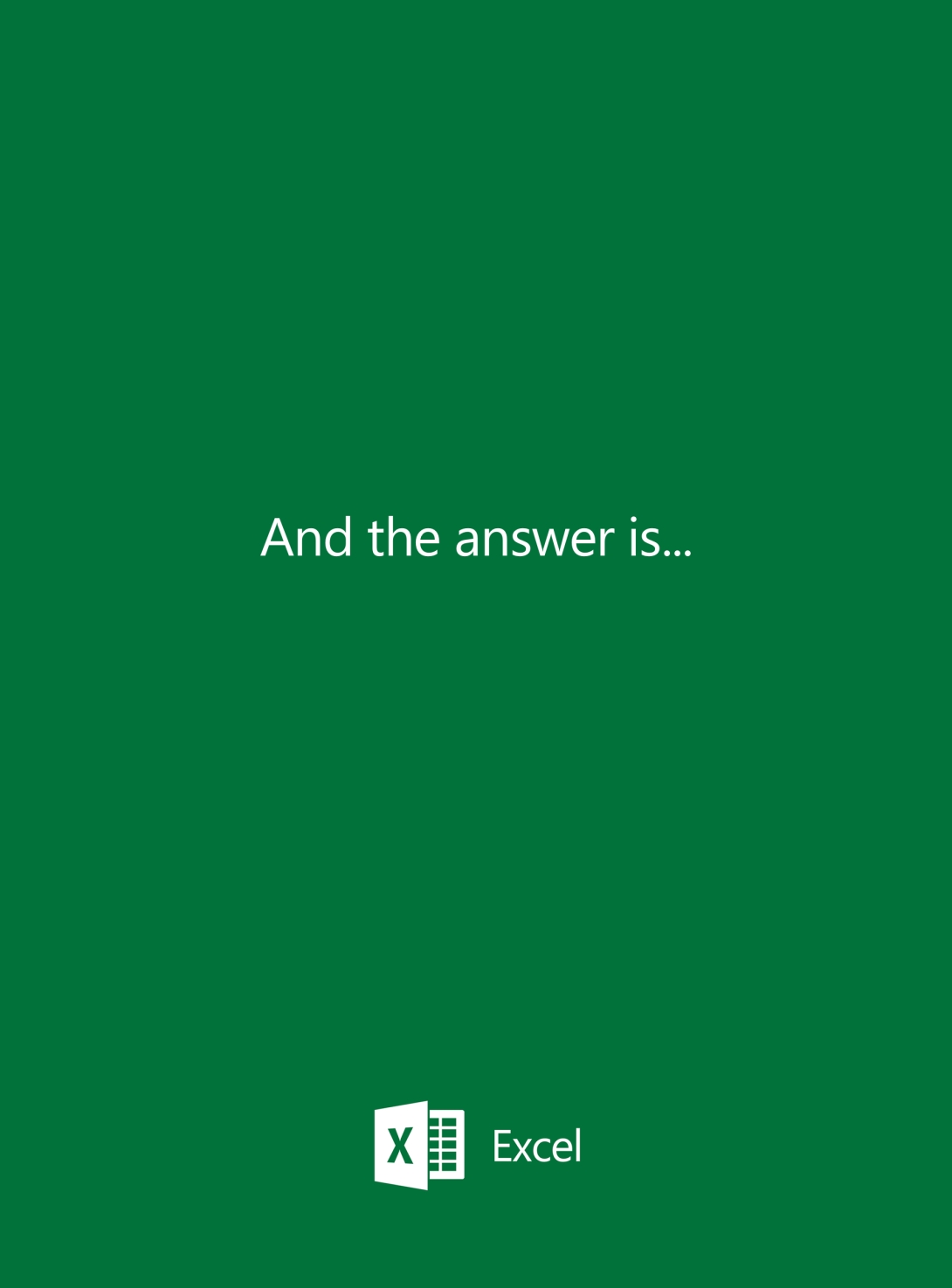 advertising concept for spreadsheets - and the answer is MS Excel